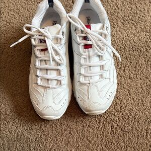 Skechers Sport White Athletic Sneakers Shoes Size 7 1/2. Worn once